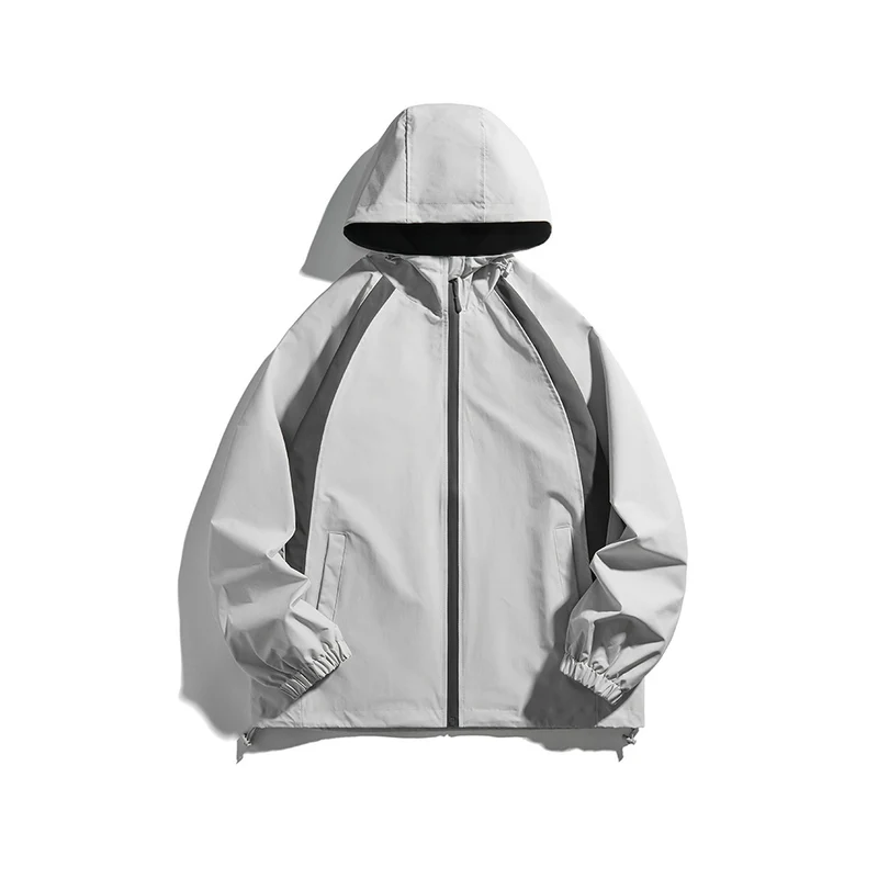 Herren Kapuzen-Windjacke im sportiven Colorblock-Design mit verstellbarem Saum Nord Taschen