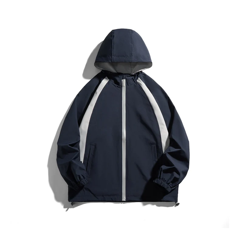 Herren Kapuzen-Windjacke im sportiven Colorblock-Design mit verstellbarem Saum Nord Taschen