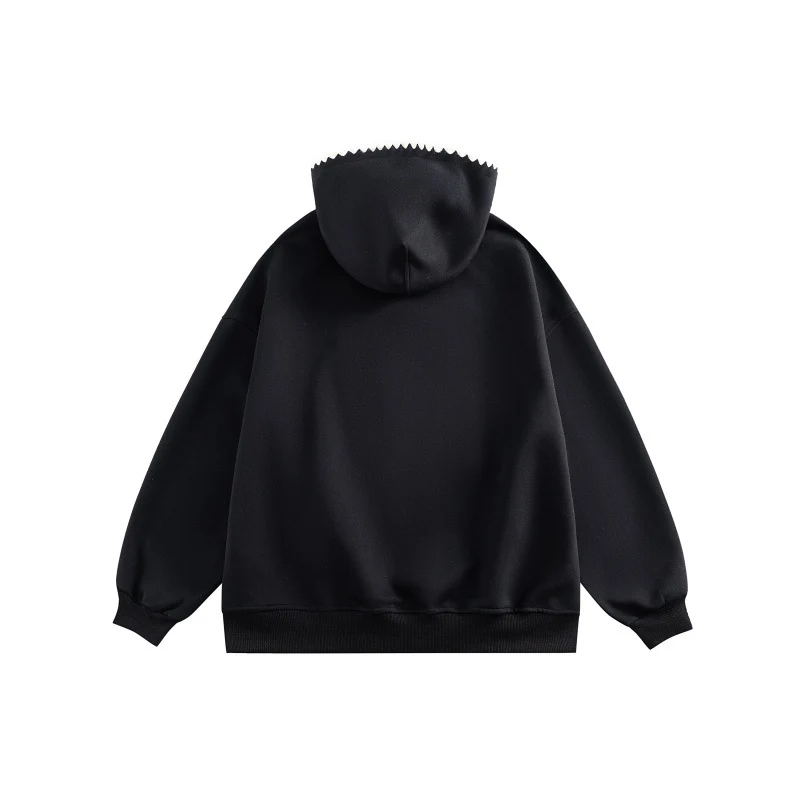 Unisex Weit geschnittener Kapuzenpullover mit Patchwork-Applikation und Kängurutasche Nord Taschen