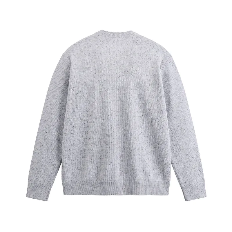 Herren Strukturierter Henley‑Strickpullover mit Dreifach‑Knopfleiste Nord Taschen