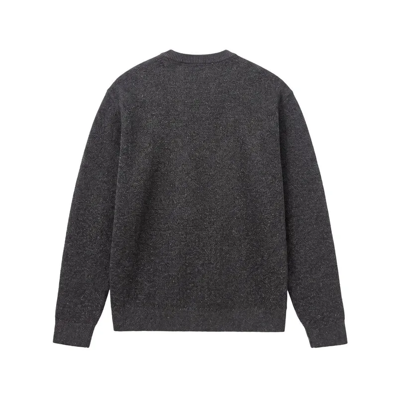 Herren Strukturierter Henley‑Strickpullover mit Dreifach‑Knopfleiste Nord Taschen