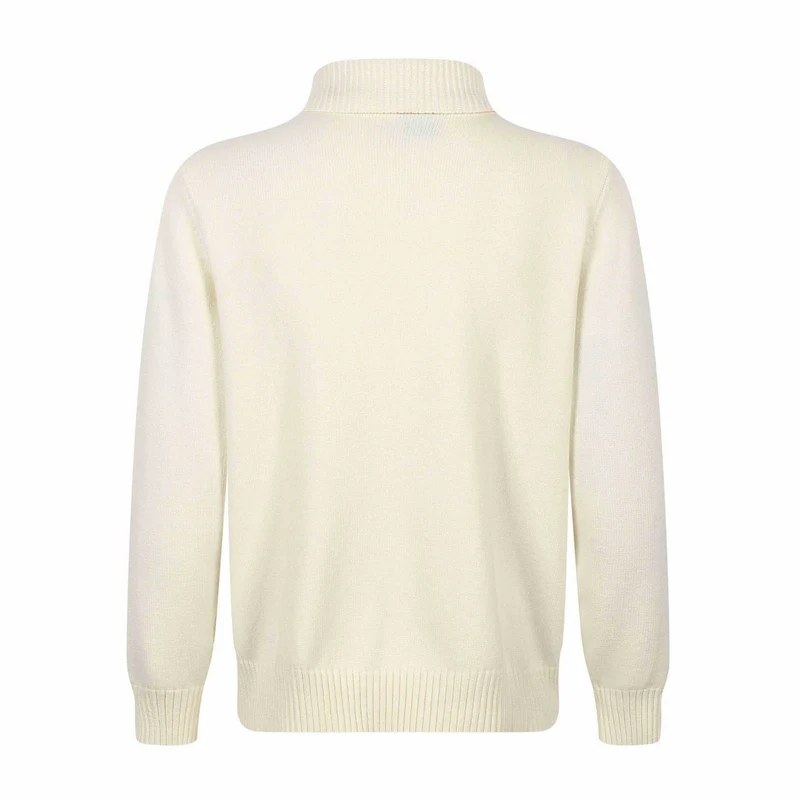 Herren Strickpullover mit asymmetrischer Knopfleiste und hohem Stehkragen Nord Taschen