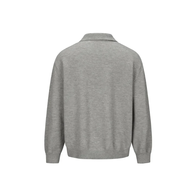 Herren Strick-Cardigan mit Hemdkragen, durchgehender Knopfleiste und geripptem Saum Nord Taschen
