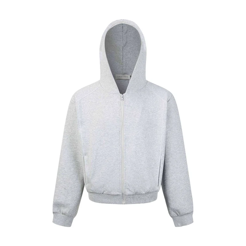 Unisex Kapuzen-Sweatjacke mit durchgehendem Reißverschluss und geripptem Bund Nord Taschen