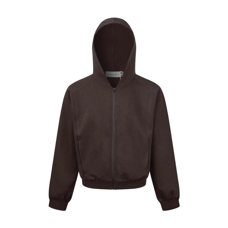 Unisex Kapuzen-Sweatjacke mit durchgehendem Reißverschluss und geripptem Bund Nord Taschen