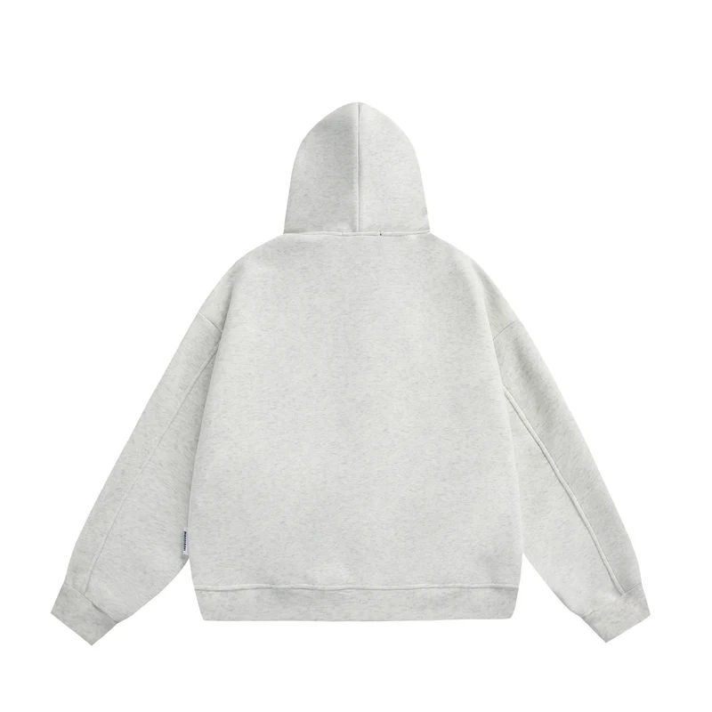 Unisex Kapuzen-Sweatjacke mit Doppelreißverschluss und Ziernaht-Panel Nord Taschen