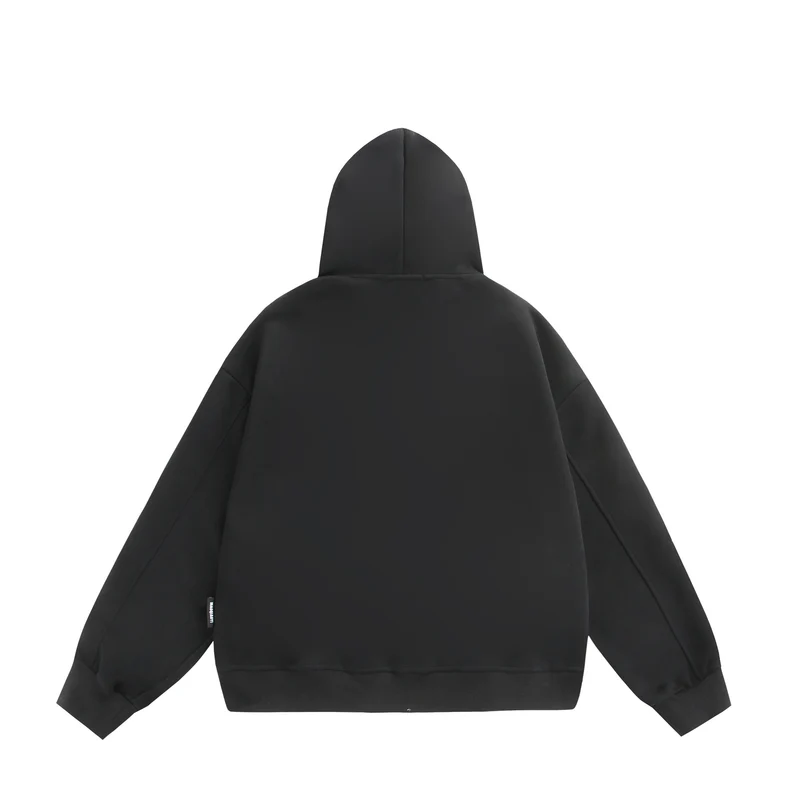 Unisex Kapuzen-Sweatjacke mit Doppelreißverschluss und Ziernaht-Panel Nord Taschen