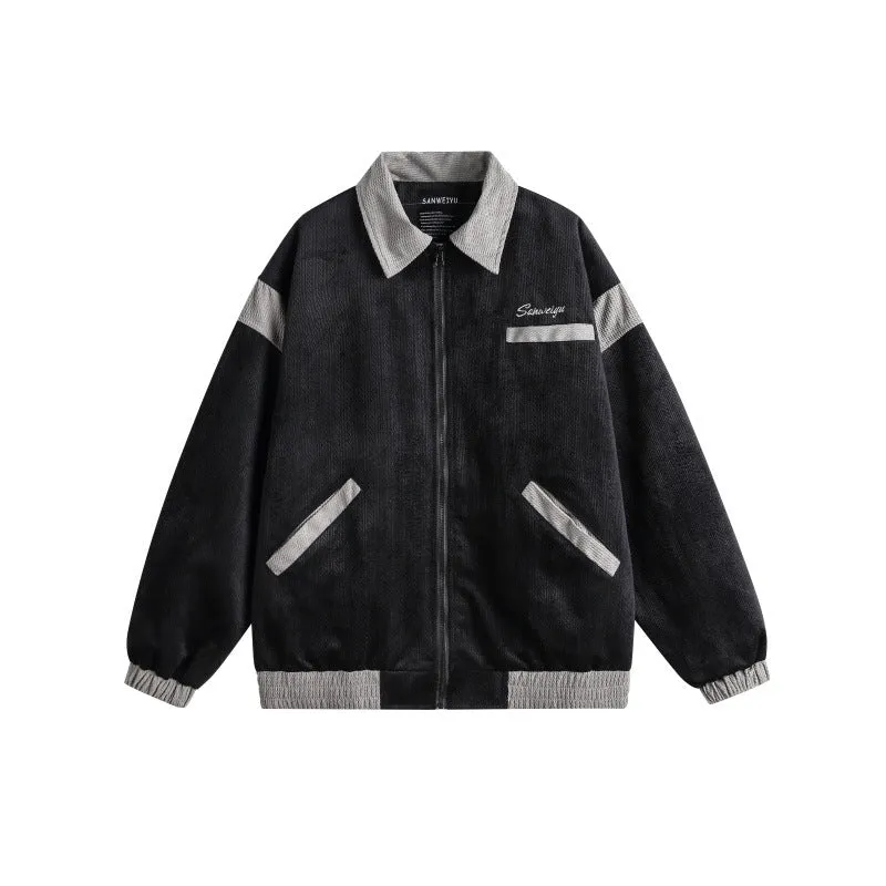 Unisex Harrington-Blousonjacke mit Strukturstoff und Kontrastbesatz Nord Taschen
