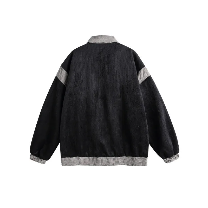 Unisex Harrington-Blousonjacke mit Strukturstoff und Kontrastbesatz Nord Taschen