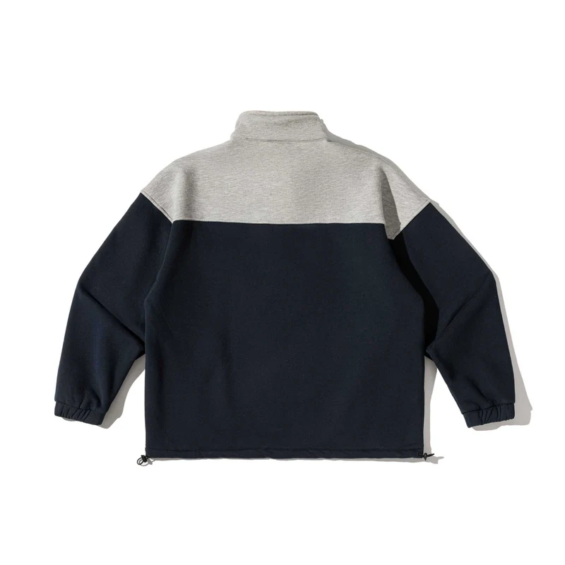 Unisex Halbzip-Sweatshirt im Oversize-Boxy-Schnitt mit hohem Stehkragen und Kängurutasche Nord Taschen