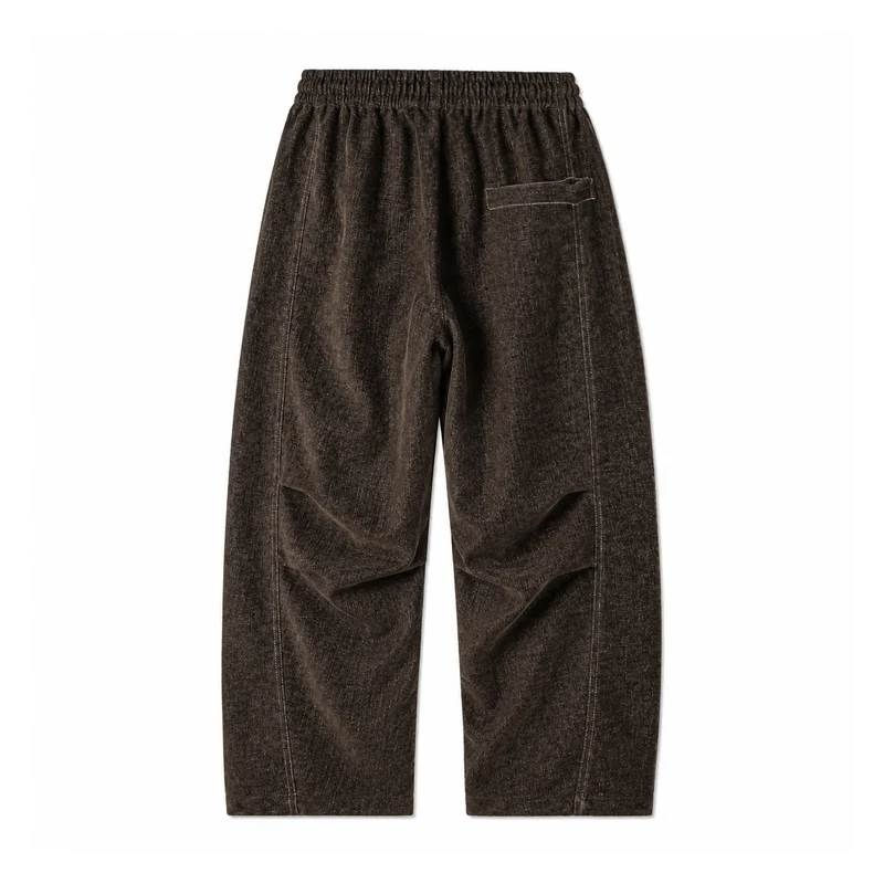 Damen Locker geschnittene Cropped-Hose mit hohem elastischem Bund und Kordelzug aus strukturierter Leinenmischung Nord Taschen