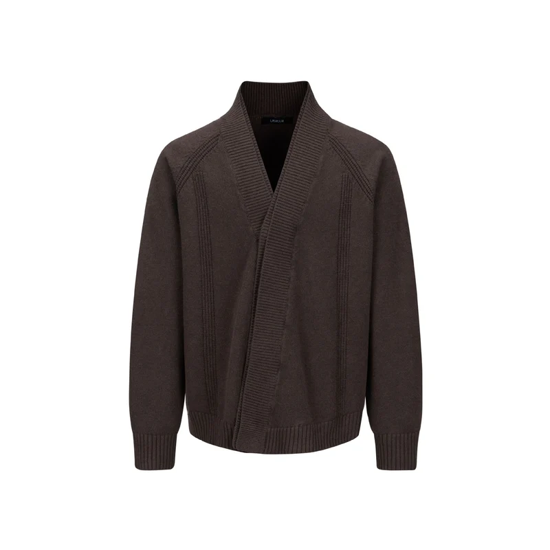 Herren Grobstrick-Cardigan mit Schalkragen und Rippenbündchen Nord Taschen