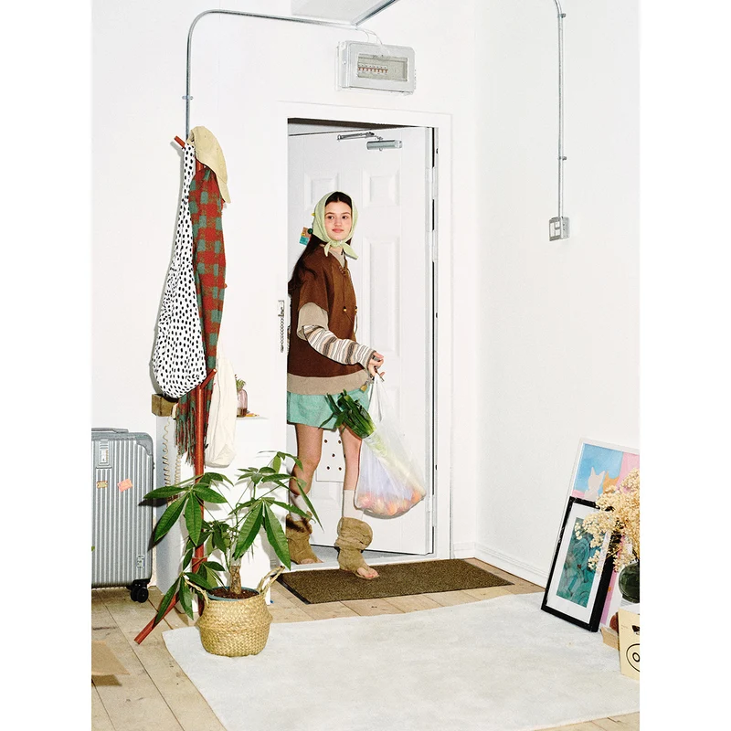 Damen Lagenlook-Sweatshirt mit Schnürung, gestreiften Ärmel-Einsätzen und asymmetrischem Saum Nord Taschen