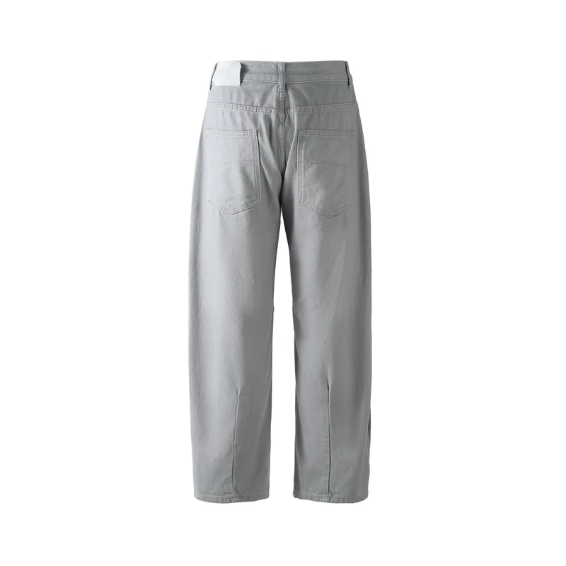 Damen Utility-Hose mit hoher Taille, geradem Bein und Ziernähten Nord Taschen