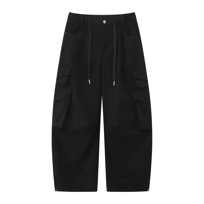 Damen Utility-Cargo-Culotte mit weitem Bein, elastischem Bund und Pattentaschen Nord Taschen