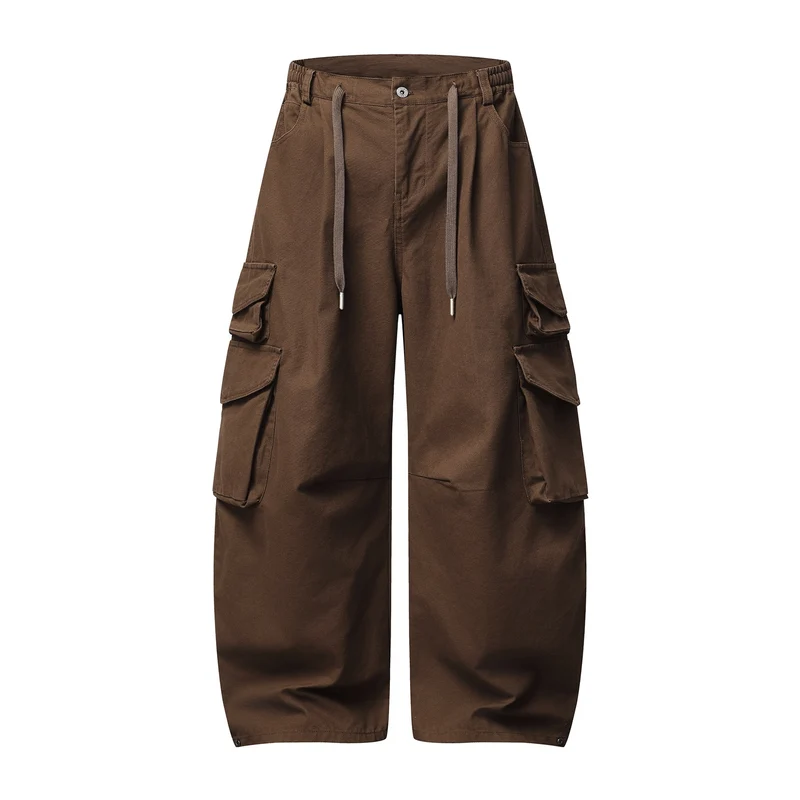 Damen Utility-Cargo-Culotte mit weitem Bein, elastischem Bund und Pattentaschen Nord Taschen