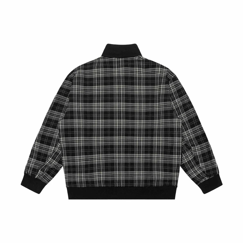 Damen Sweatjacke mit Stehkragen und kariertem Schulterstreifen Nord Taschen