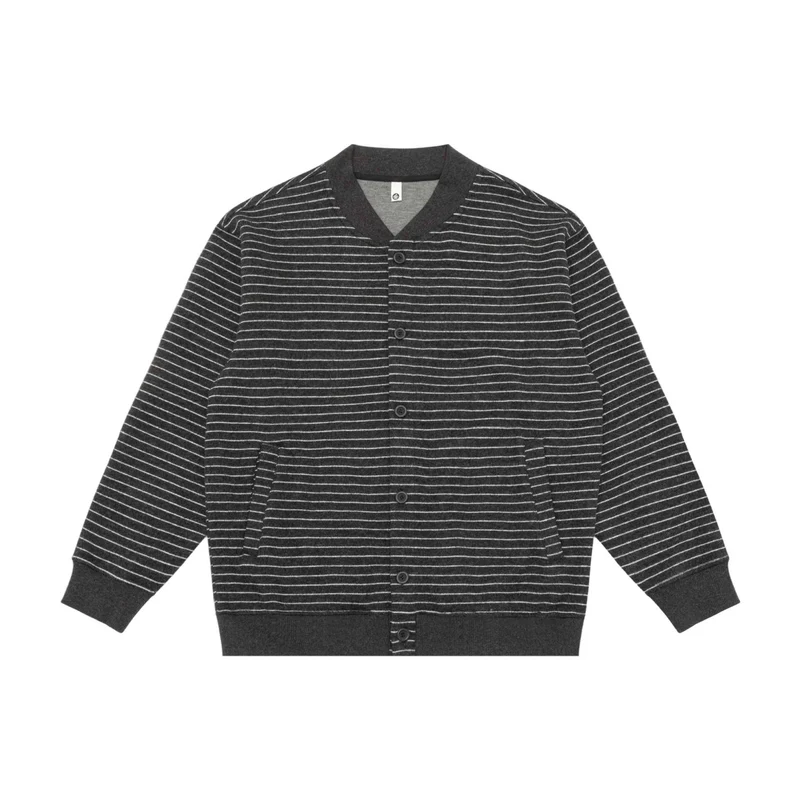 Herren Gestreifte Strick-Cardigan-Jacke mit V‑Ausschnitt und gerippten Bündchen Nord Taschen