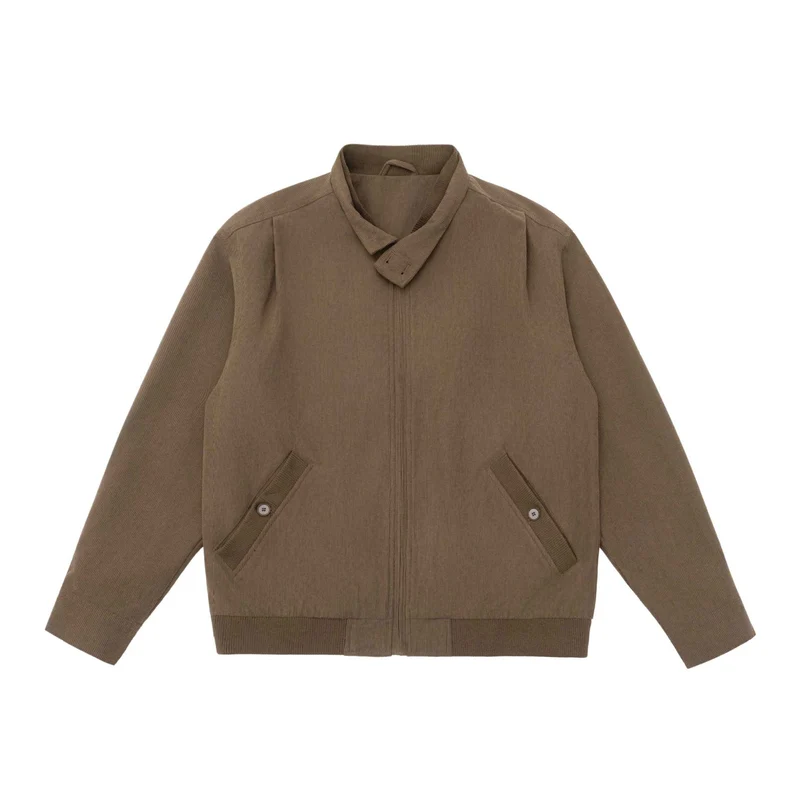 Herren Gepolsterte Jacke im Cord‑Look mit Stehkragen und aufgesetzten Pattentaschen Nord Taschen