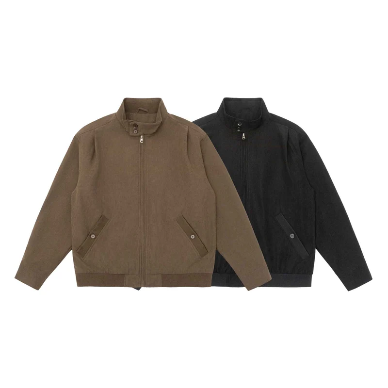 Herren Gepolsterte Jacke im Cord‑Look mit Stehkragen und aufgesetzten Pattentaschen Nord Taschen