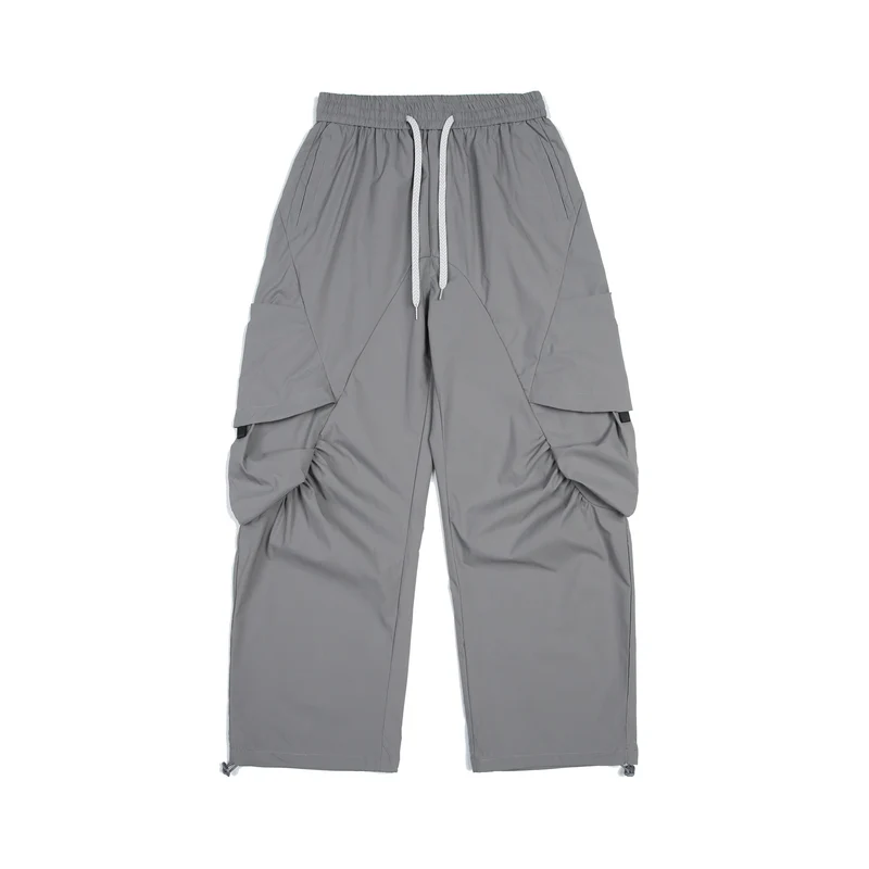 Herren Funktionale Cargo‑Hose im Tech‑Nylon mit elastischem Bund und Kordelzug Nord Taschen