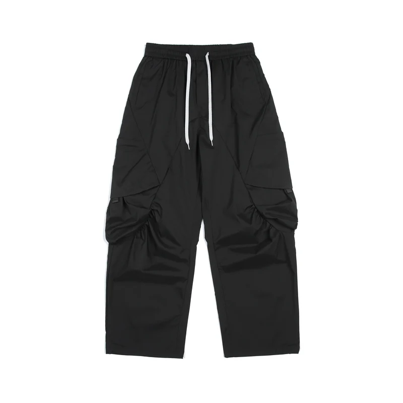 Herren Funktionale Cargo‑Hose im Tech‑Nylon mit elastischem Bund und Kordelzug Nord Taschen