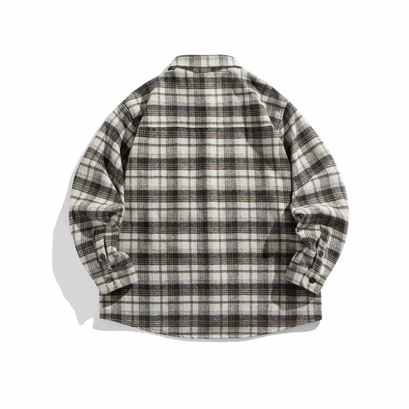 Herren Flanell‑Overshirt im Boxy‑Cut mit aufgesetzter Brusttasche Nord Taschen