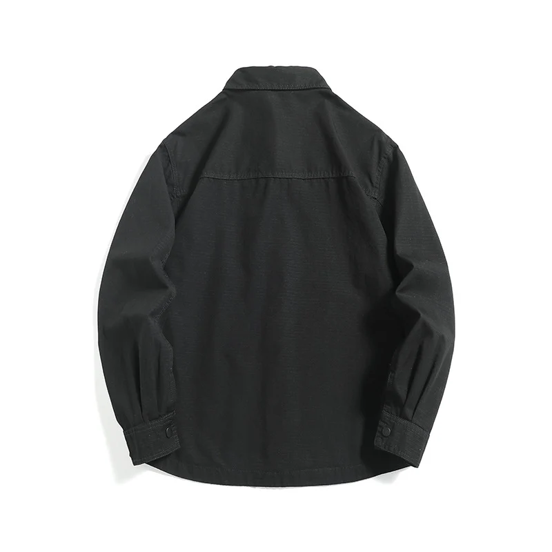 Herren Ripstop-Overshirt mit Druckknopfleiste, geradem Schnitt und Brusttasche Nord Taschen