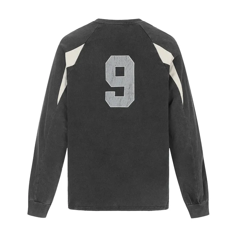 Herren Retro-Sweatshirt im Vintage-Sportswear-Look mit Raglanärmeln und Nummernprint Nord Taschen
