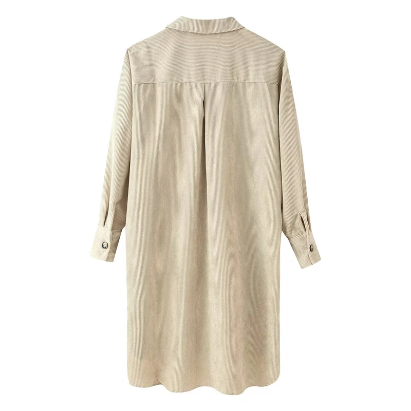 Damen Longshirt-Tunika aus feinem Rippjersey mit Hemdkragen und durchgehender Knopfleiste Nord Taschen