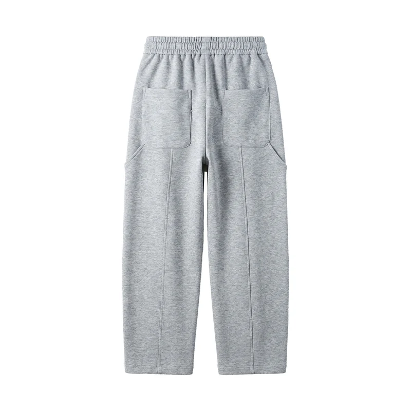 Damen Kurzgeschnittene Sweathose mit elastischem Bund und Ziernähten Nord Taschen