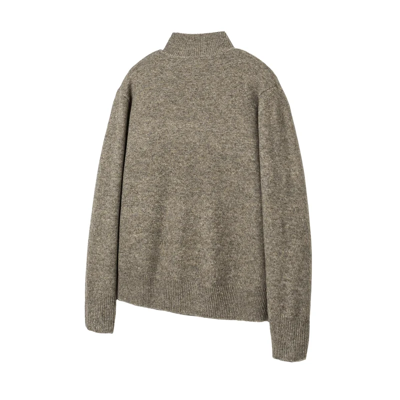 Damen Strick-Cardigan mit Stehkragen, durchgehender Knopfleiste und geripptem Saum Nord Taschen
