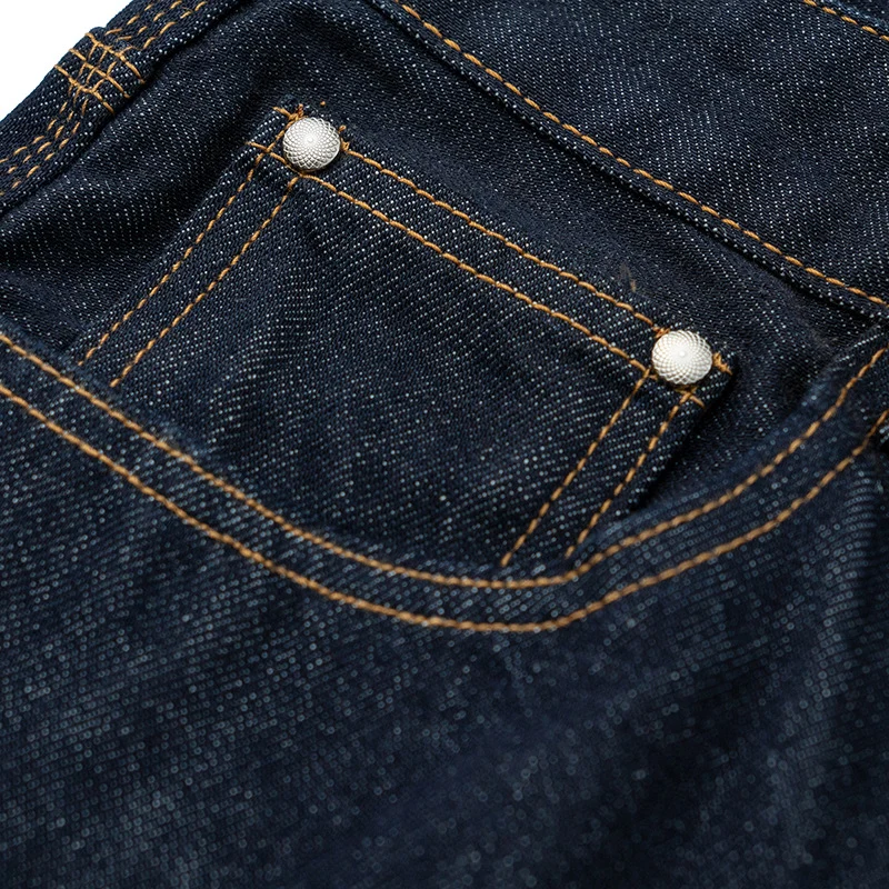 Damen Relaxed-Fit High-Waist Denimhose mit weitem Bein und markanter Nahtführung Nord Taschen