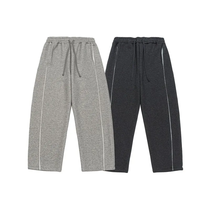 Damen Relaxed-Fit Culotte-Sweathose mit hohem Gummibund und Kontrastpaspel Nord Taschen