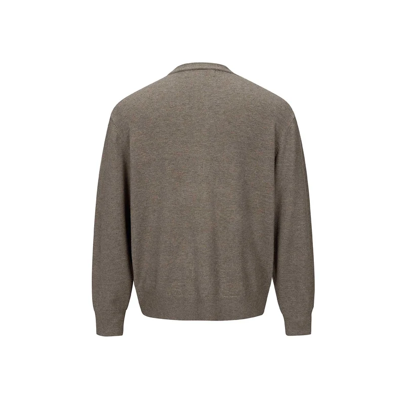 Herren Feinstrick-Cardigan mit Rundhals, durchgehender Knopfleiste und geripptem Saum Nord Taschen