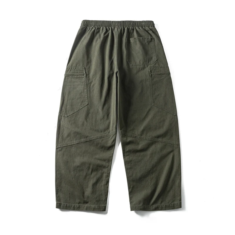 Herren Cropped Cargo-Hose mit elastischem Bund, Tunnelzug und Reißverschlusstaschen Nord Taschen