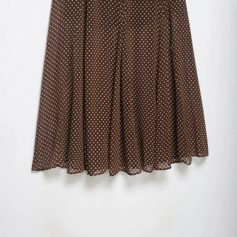 Damen Wickel‑Midirock aus Chiffon mit Polka‑Dot‑Muster Nord Taschen