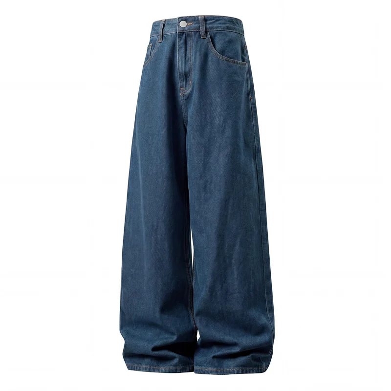 Damen Hochtaillierte Denim‑Hose mit extra weitem Ballon‑Bein und Five‑Pocket‑Design Nord Taschen
