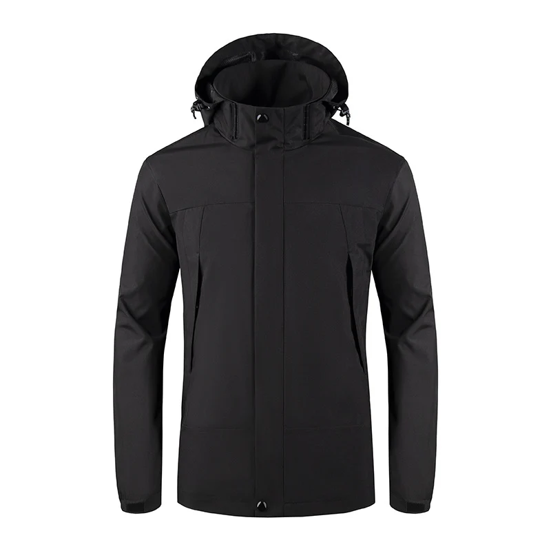 Herren Wind- und Wasserabweisende Softshelljacke mit Kapuze und verdecktem Reißverschluss Nord Taschen