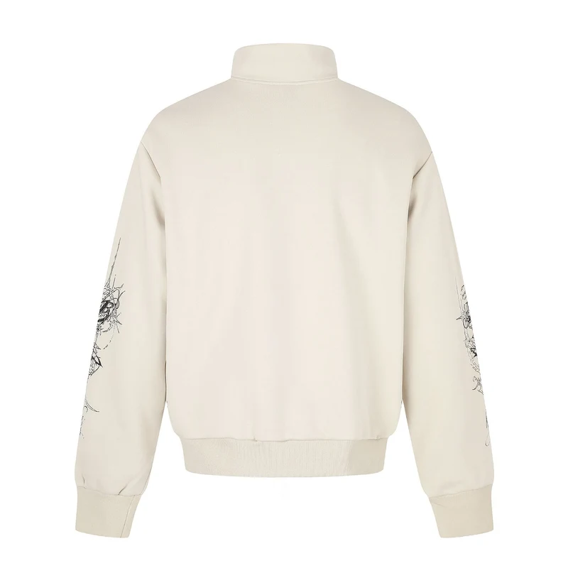 Damen Oversize-Sweatjacke mit Stehkragen und Leoparden-Print Nord Taschen