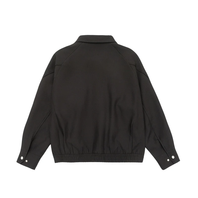 Herren Boxy-Übergangsjacke mit Hemdkragen, Raglanärmeln und Reißverschlusstaschen Nord Taschen