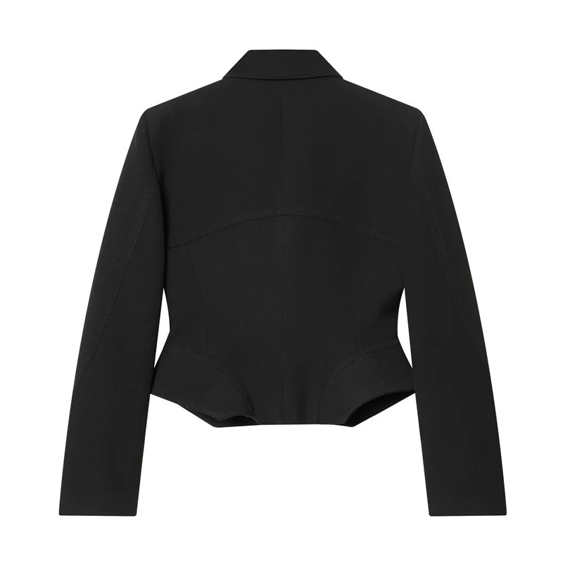Damen Kurzblazer im Sculpted‑Look mit Wiener Nähten und figurformender Silhouette Nord Taschen