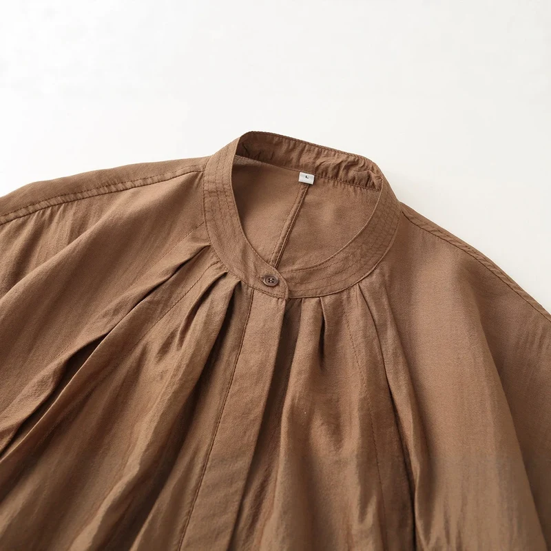Damen leichte Blouson‑Jacke mit Faltenfront, Stehkragen und Gummizugsaum Nord Taschen