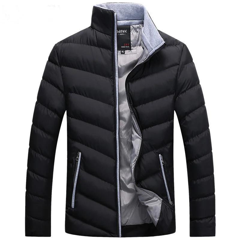 Herren Leichte gesteppte Kapuzenjacke mit Kontrast-Innenfutter und Thermoisolierung Nord Taschen