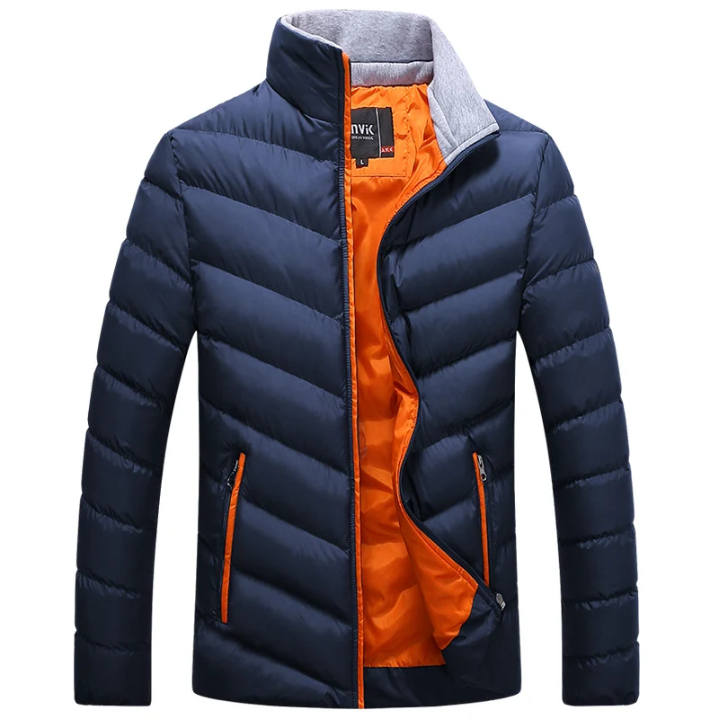 Herren Leichte gesteppte Kapuzenjacke mit Kontrast-Innenfutter und Thermoisolierung Nord Taschen