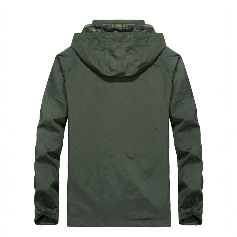 Herren Leichte Allwetter-Fieldjacke mit Kapuze, Mesh‑Innenfutter und Reißverschlusstaschen Nord Taschen