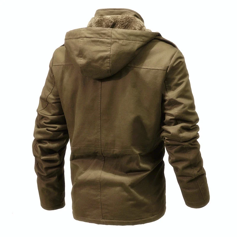Herren wasserdichter Winterparka mit Kapuze, Thermofutter und Multifunktionstaschen Nord Taschen