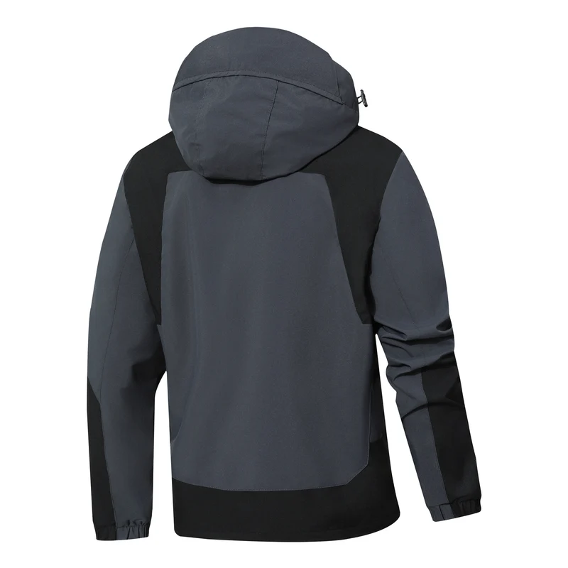 Herren Wasserdichte Softshell-Outdoorjacke mit Kapuze, Ärmel-Reißverschlusstasche und winddichter Membran Nord Taschen