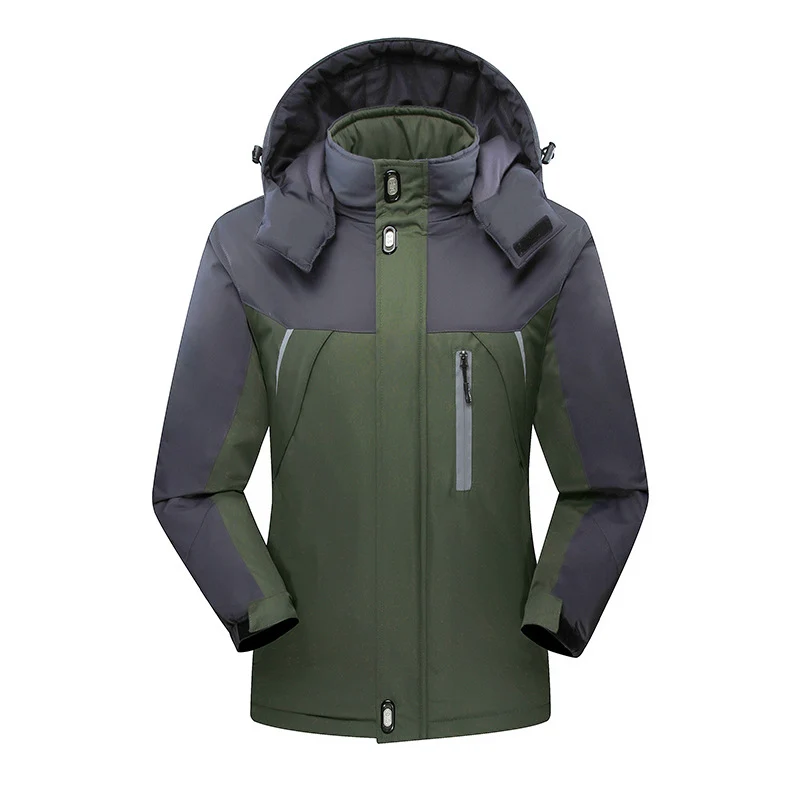 Herren Wasserdichte isolierte Softshell-Skijacke mit abnehmbarer Kapuze und Multifach-Taschen Nord Taschen