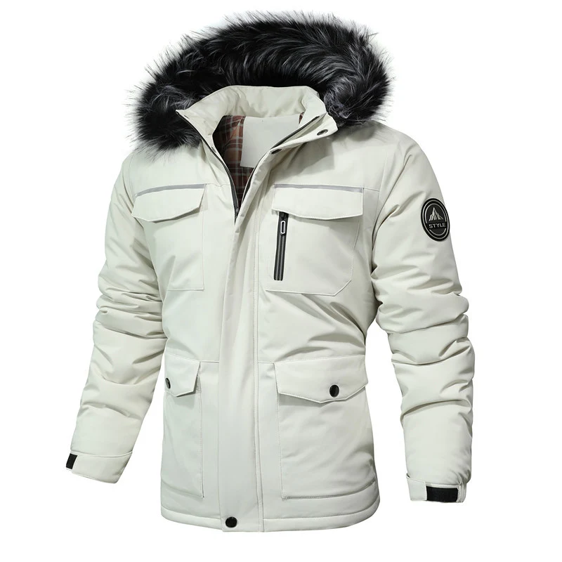 Herren Wasserabweisender Softshell-Parka mit Kapuze, reflektierenden Einsätzen und Multifunktionstaschen Nord Taschen